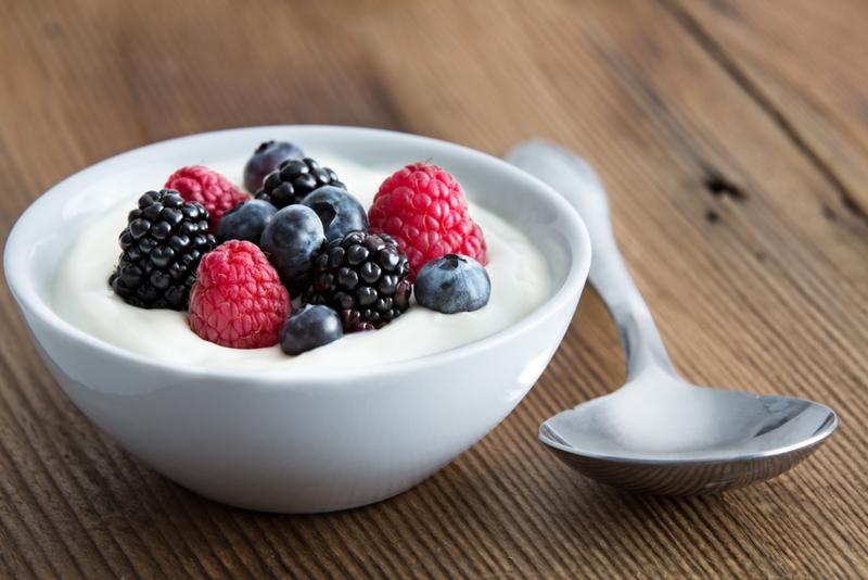 Soft foods like yogurt will help to avoid agitating the blood clot.