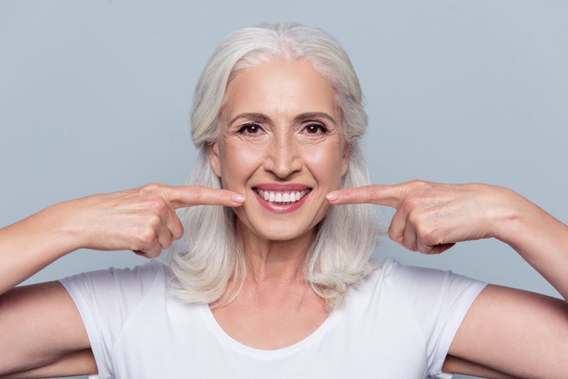 Older woman smiling 